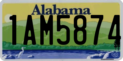 AL license plate 1AM5874