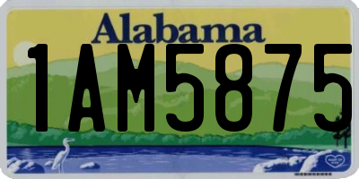 AL license plate 1AM5875