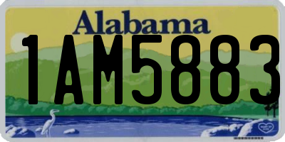 AL license plate 1AM5883