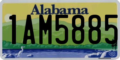 AL license plate 1AM5885