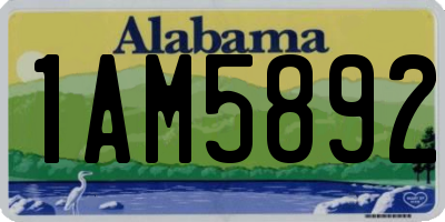 AL license plate 1AM5892