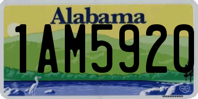 AL license plate 1AM5920