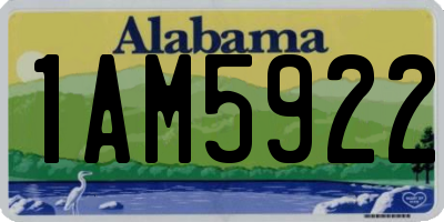 AL license plate 1AM5922