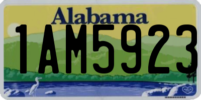 AL license plate 1AM5923