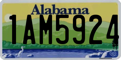 AL license plate 1AM5924