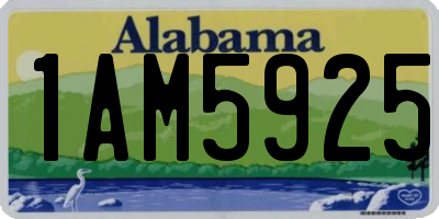 AL license plate 1AM5925