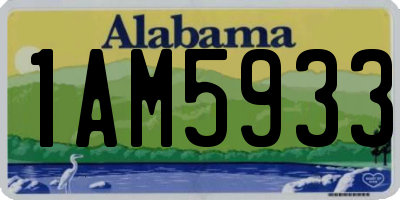 AL license plate 1AM5933
