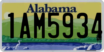 AL license plate 1AM5934