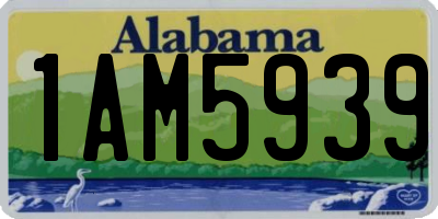AL license plate 1AM5939