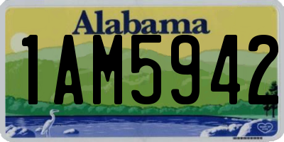 AL license plate 1AM5942