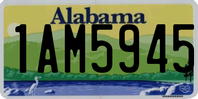 AL license plate 1AM5945