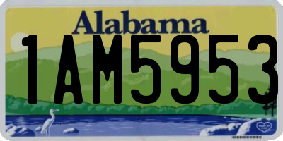 AL license plate 1AM5953