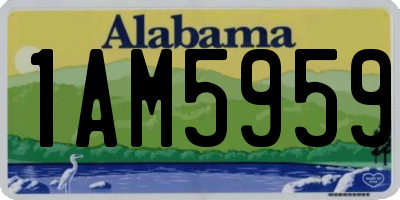 AL license plate 1AM5959