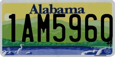 AL license plate 1AM5960