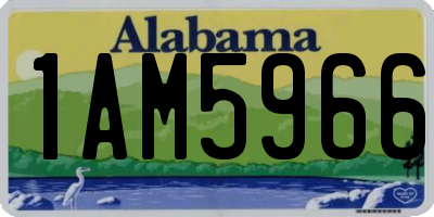 AL license plate 1AM5966