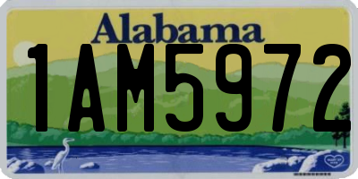 AL license plate 1AM5972