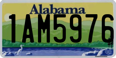 AL license plate 1AM5976