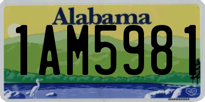 AL license plate 1AM5981