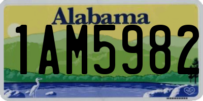 AL license plate 1AM5982