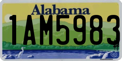 AL license plate 1AM5983