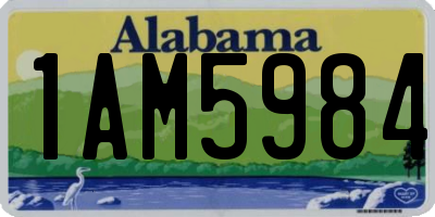 AL license plate 1AM5984