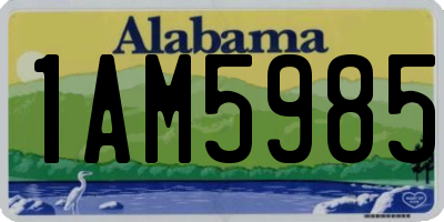AL license plate 1AM5985