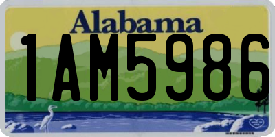 AL license plate 1AM5986