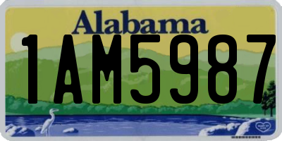 AL license plate 1AM5987