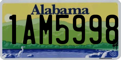 AL license plate 1AM5998