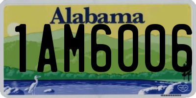 AL license plate 1AM6006