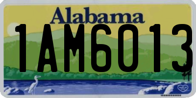 AL license plate 1AM6013