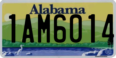 AL license plate 1AM6014