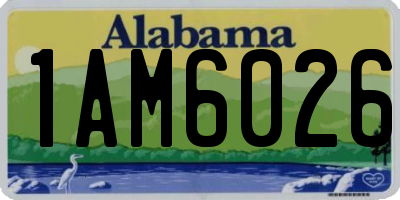 AL license plate 1AM6026