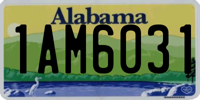AL license plate 1AM6031