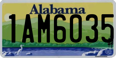 AL license plate 1AM6035