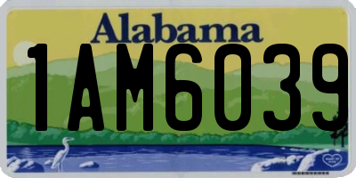 AL license plate 1AM6039