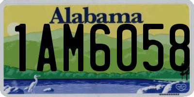AL license plate 1AM6058