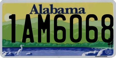 AL license plate 1AM6068