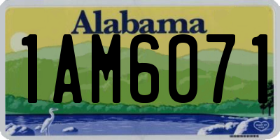AL license plate 1AM6071
