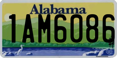 AL license plate 1AM6086
