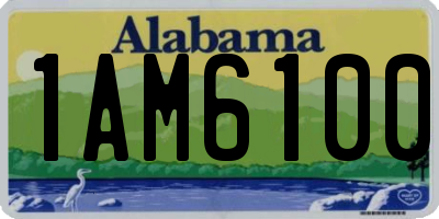 AL license plate 1AM6100