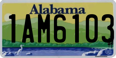 AL license plate 1AM6103