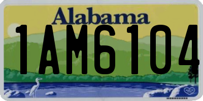 AL license plate 1AM6104