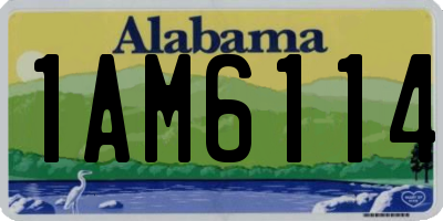 AL license plate 1AM6114