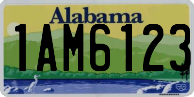 AL license plate 1AM6123