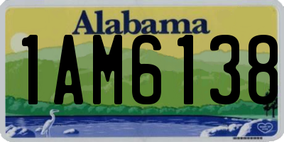 AL license plate 1AM6138