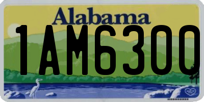 AL license plate 1AM6300
