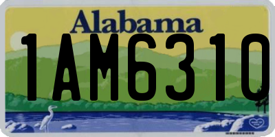 AL license plate 1AM6310