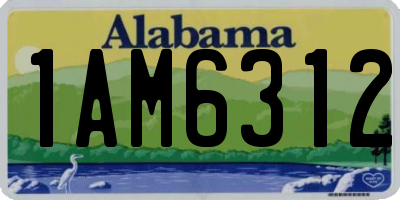 AL license plate 1AM6312