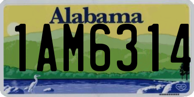 AL license plate 1AM6314